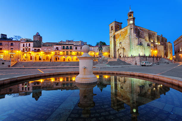 istock Main square of Trujillo at twilight 518067166