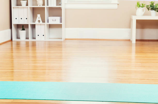 istock Yoga mat in a home studio 518067414