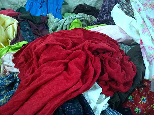 istock The Secondhand clothes in the market 518068102
