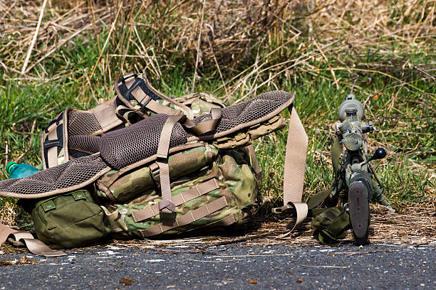 istock Military sniper aims at a target 518068126