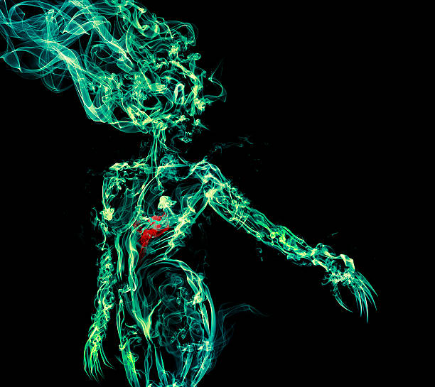 istock attractive girl drawn with smoke spirals 518085546