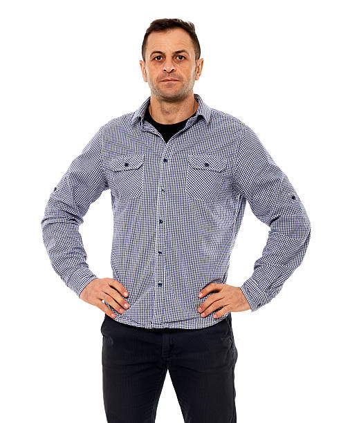 istock Serious businessman on white 518086138