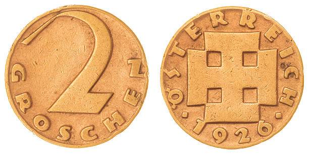 istock 2 groschen 1926 coin isolated on white background, Austria 518088350