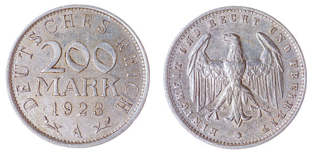istock 200 mark 1923 coin isolated on white background, Germany 518088486