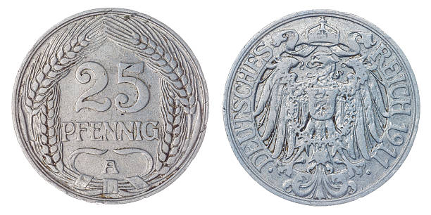 istock 25 pfennig 1911 coin isolated on white background, Germany 518088596