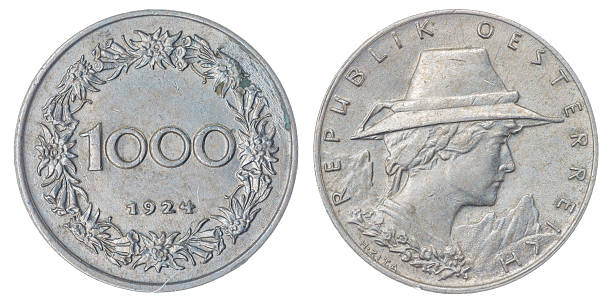 istock 1000 kronen 1924 coin isolated on white background, Austria 518089046