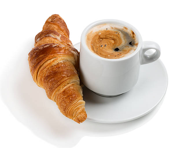 istock Croissant and a cup of delicious coffee 518089476