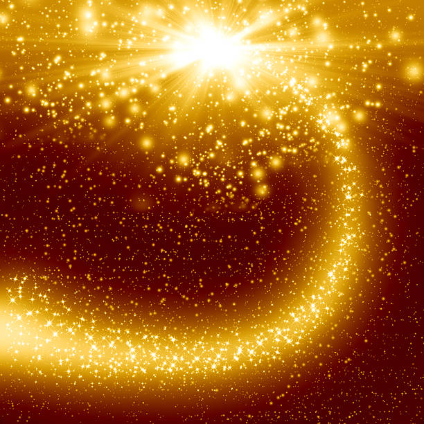 istock Golden christmas abstract background 518094789
