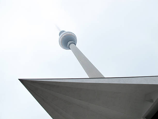 Tv Tower of Berlin Central at Alexanderplatz (Germany) Television Tower at Alexanderplatz in Berlin Mitte, Germany sendemast stock pictures, royalty-free photos & images