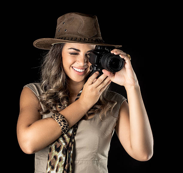 istock Adventurous woman on safari 518095188