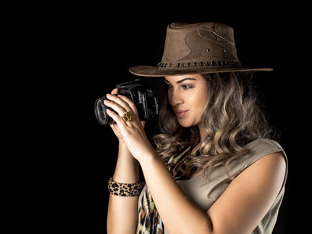 istock Adventurous woman on safari 518095212