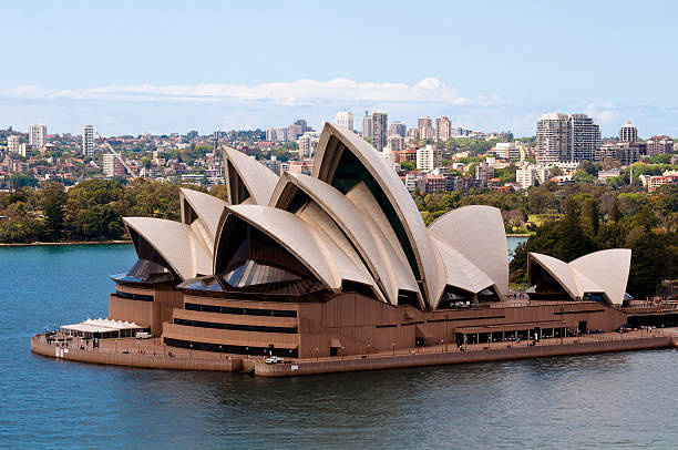 ópera de sydney - bay sydney australia opera house australia imagens e fotografias de stock