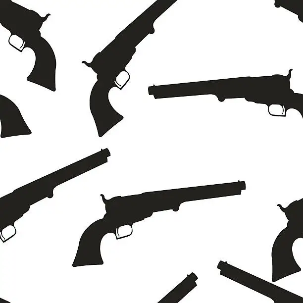 Vector illustration of revolver