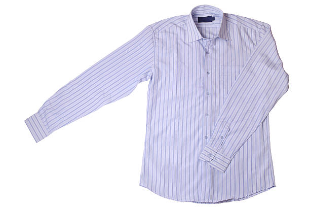 istock Blue pinstriped dress shirt 518098075