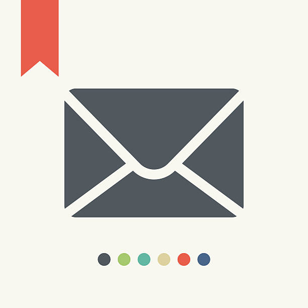 ilustrações de stock, clip art, desenhos animados e ícones de e-mail plana ícone - the letter