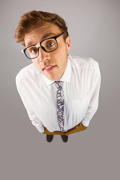 istock Young geeky businessman looking at camera 518099043