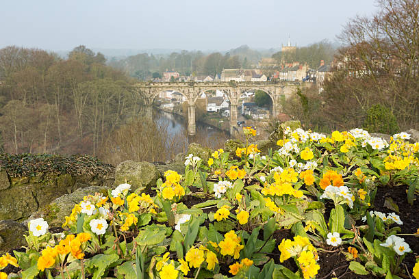 Knaresborough Yorkshire England river view in spring