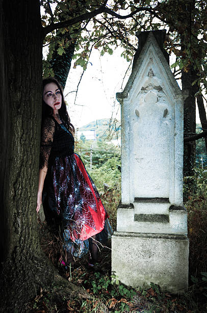 Grave and a girl