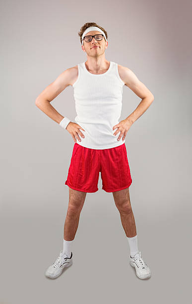 istock Geeky hipster posing in sportswear 518100845