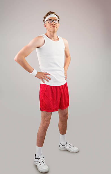 istock Geeky hipster posing in sportswear 518100847