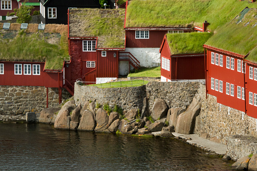 El antiguo Parlamento de las islas en Thorshavn Faeröer photo