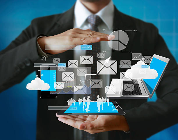 istock Technology in hands of businessmen 518110038