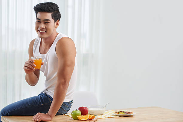 istock Having glass of juice 518112084