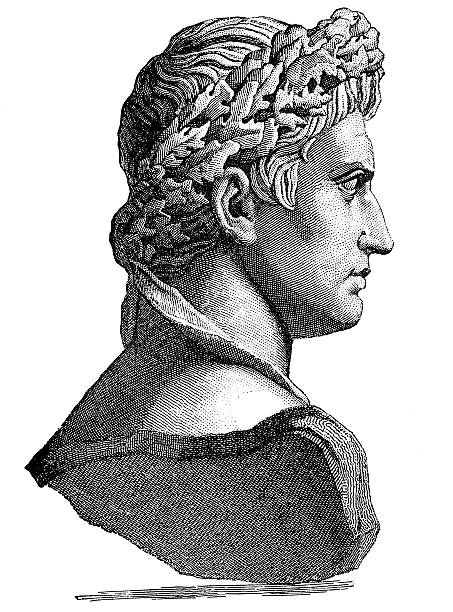 illustrazioni stock, clip art, cartoni animati e icone di tendenza di imperatore augusto-primo imperatore romano impero - augustus caesar