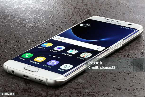 Samsung Galaxy S7 Edge Stock Photo - Download Image Now - At The Edge Of, Business, Business Finance and Industry