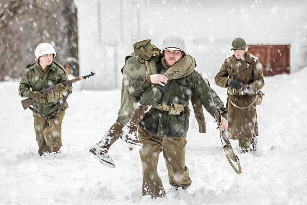 istock World War II Soldiers Carrying Wounded 518113204
