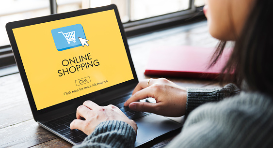 Online Shopping E-business Digital Technology Concept