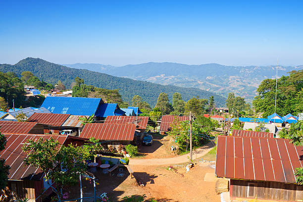istock Small village on a mountain 518117290