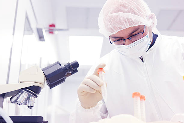 Scientist in laboratory stock photo