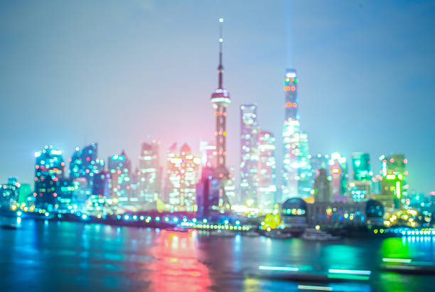istock Blurred bokeh light city at night 518124036