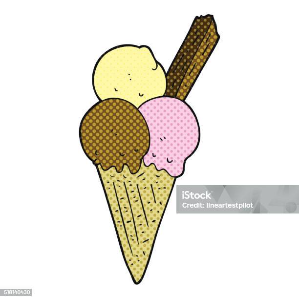 Cornet Cartoon Cartoon Cornet De Glace Vecteurs libres de droits et plus d'images ...