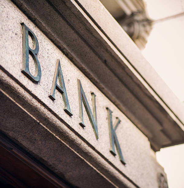 istock Bank - traditional exterior sign 518140808