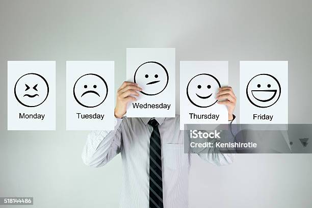 Weekly Work Emotion Stock Photo - Download Image Now - Mental Health, Week, Adult