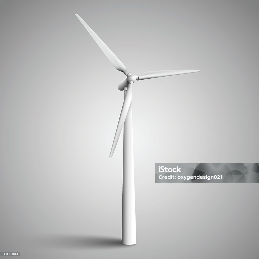 Isolated wind turbine Isolated wind turbine, vector illustration. Wind Turbine stock vector