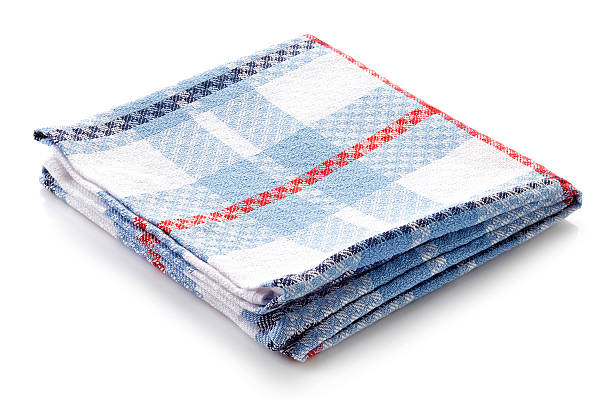 istock Cotton napkin isolated on white 518145048