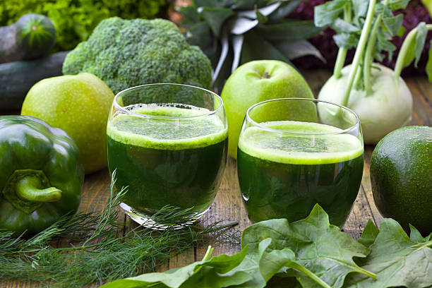istock Loosing weight with green smoothies 518145124