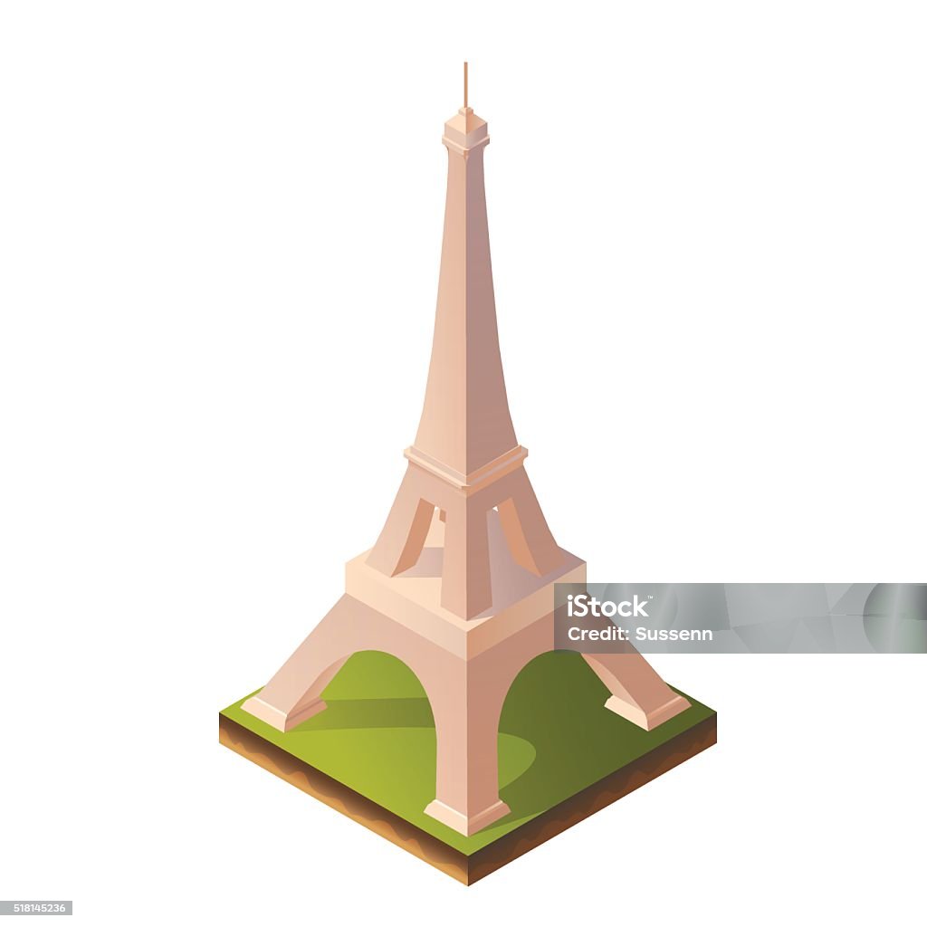 Isometric Illustration Of Eiffel Tower Stock Illustration - Download Image  Now - Eiffel Tower - Paris, Isometric Projection, Monument - iStock