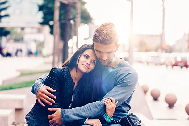 istock Teenage couple outside 518146442