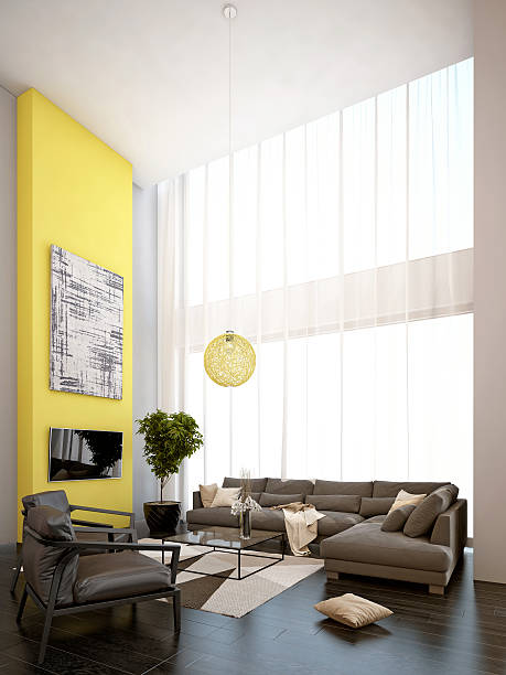 istock Living Room with Big Windows 518146944