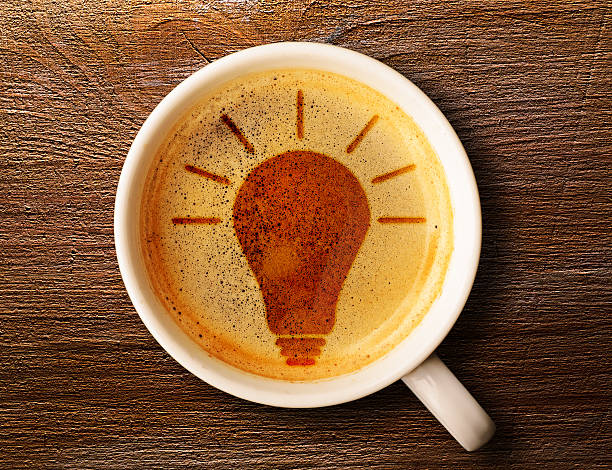 istock cup of fresh espresso on table 518148081