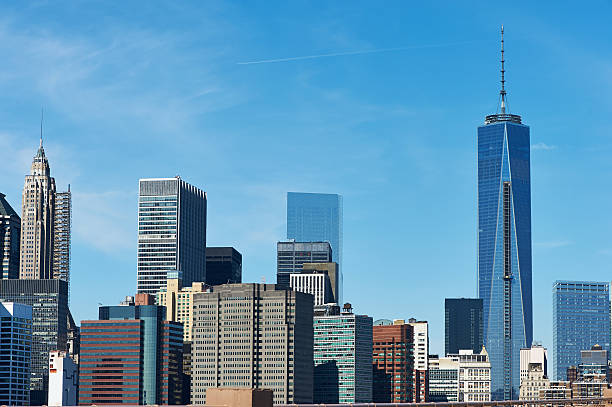 istock Lower Manhattan skyline view from Brooklyn Bridge 518149269