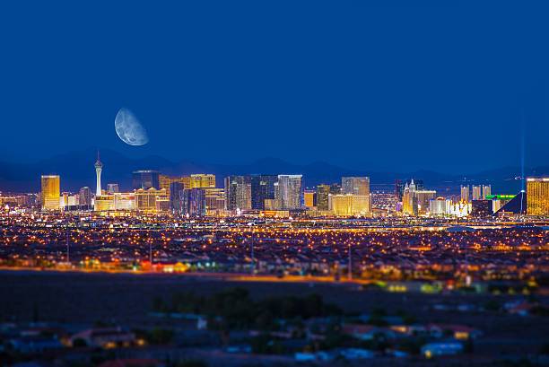 istock Las Vegas Strip and Moon 518150115
