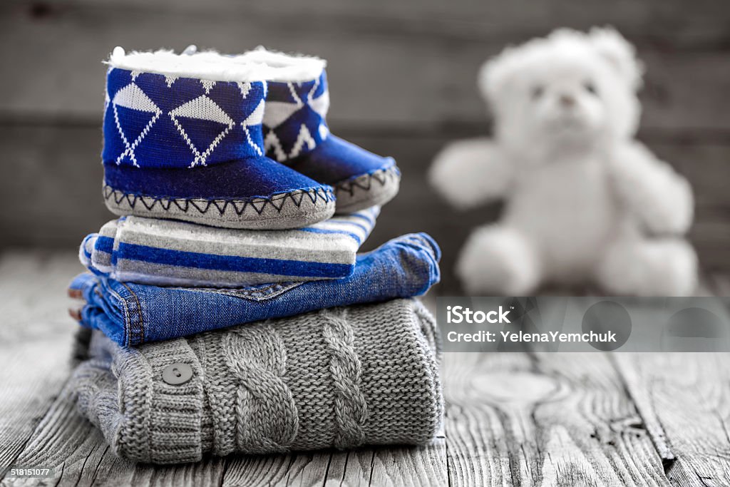 Baby clothes Folded Stock Photo