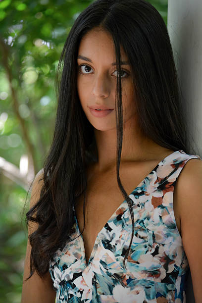 istock Female Latin Model Beauty Pose 518170289