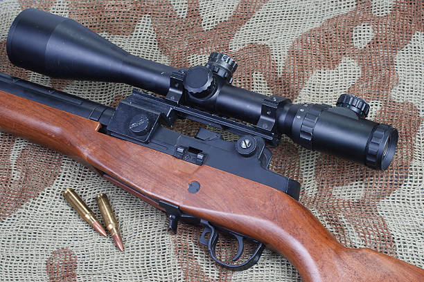 istock background with M14 sniper rifle 518170865