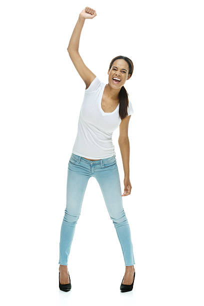 istock Cheerful woman cheering 518171714